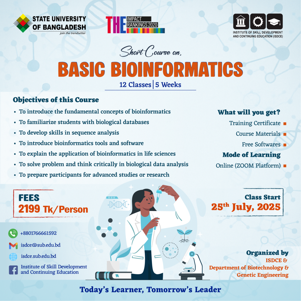 basic bioinfoormatics 25th july